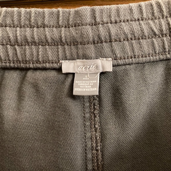 Aerie Small Grey Drawstring Shorts - Picture 3 of 3